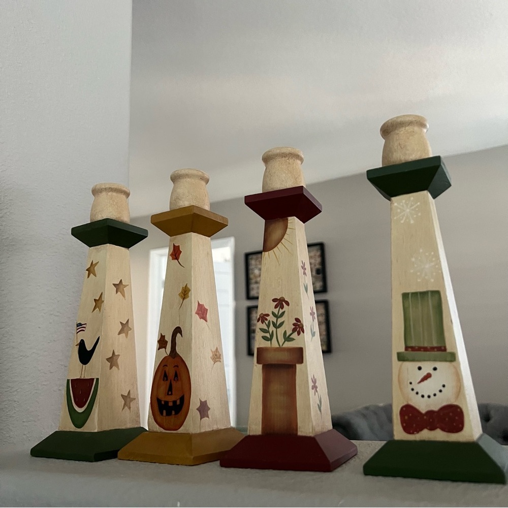 Seasonal candle holders